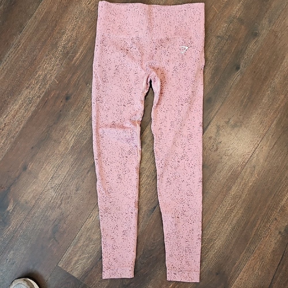 Gymshark Pink Textured Seamless Leggings